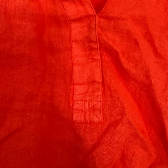 NWOT Anthropologie Pilcro Vibrant Red Linen Blouse - Picture 4 of 10